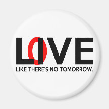 Live Love like there is no tomorrow Magnet