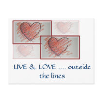 LIVE & LOVE .... outside the lines postcards
