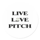 Live Love Pitch Stickers