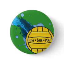 Live Love Polo - Water Polo Button