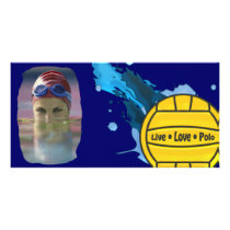 Live Love Polo - Water Polo Photo Card - Customize