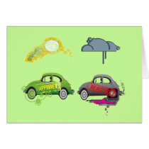 Live Love Recycle Green Customizable cards