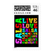 LIVE LOVE SALSA POSTAGE STAMPS