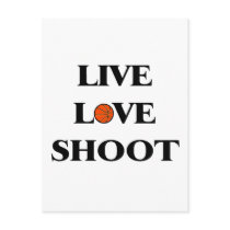 Live Love Shoot (Basketball) postcards by CelebrationZazzle Live Love Shoot (Basketball) postcards