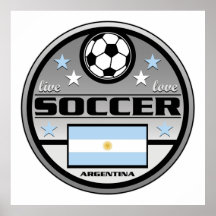 Live Love Soccer Argentina Posters