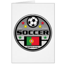 Live Love Soccer Portugal Greeting Card