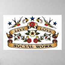 Live Love Social Work Print