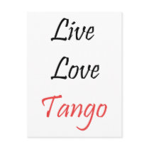 Live Love Tango exclusive design! Postcard