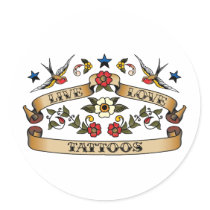 Live Love Tattoos Sticker