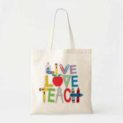 Live Love Teach Tote Bag