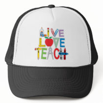 Live Love Teach Mesh Hats