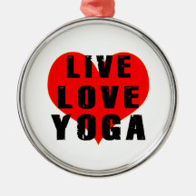 Live Love Yoga Christmas Ornament