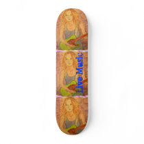 Live Music folk rock girl Skate Board