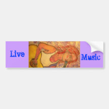 Live Music Girl Bumper Stickers