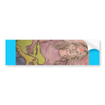 Live Music Girl Sketch Bumper Sticker