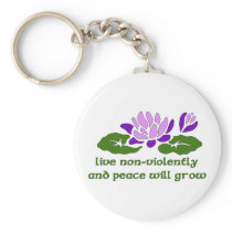 Live Non-Violently Key Chain