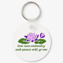 Live Non-Violently keychains by orsobear Live Non-Violently keychains