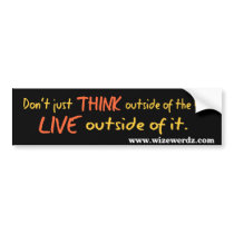 Live Outside the Box sticker bumper stickers