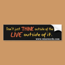 Live Outside the Box sticker bumper stickers