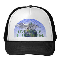 Live Peace International Logo hats