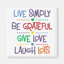 Live Simply Fridge Magnets