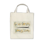 Live Simply Organic Grocery Tote bags