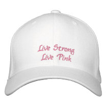Live Strong Live Pink Survivor Embroidered Baseball Cap