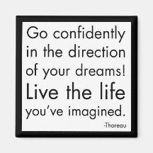 "Live The Life You've Imagined" Fridge Magnets
