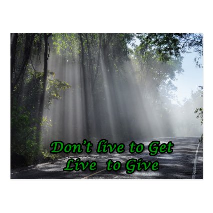 Live to Give Postcard