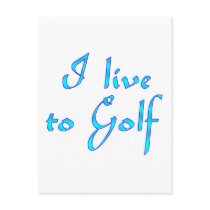 Live to Golf postcards by HobbiesLeisure Live to Golf postcards