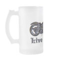 Live to Ride Neon Motorcycle Beer Mug