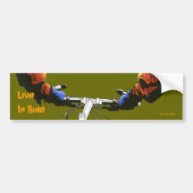 Live to Ride (red) Bumper Sticker