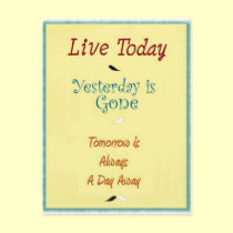 Live Today Postcard postcards