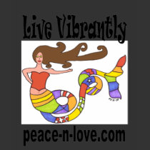 Live Vibrantly Mermaid Promotional T-Shirt