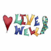 Live Well Autism Awarness Design Cut Out