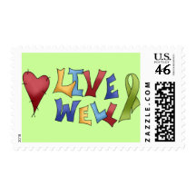 Live Well- Green Ribbon Postage