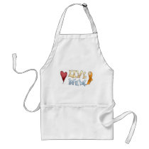 Live Well- Orange Awareness Ribbon Aprons