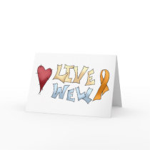 Live Well- Orange Awareness Ribbon Card