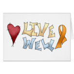 Live Well- Orange Awareness Ribbon Card