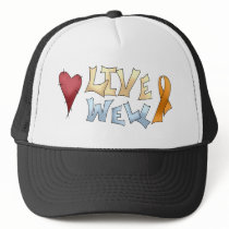 Live Well- Orange Awareness Ribbon Hats