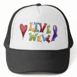 Live Well- Purple Awareness Ribbon Hats