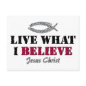 Live what I believe - Jesus Christ postcards