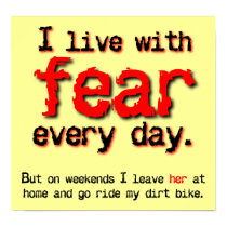 Live With Fear Dirt Bike Motocross Poster posters