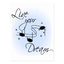 Live Your Dream Postcards