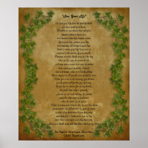 "Live Your Life"  by Chief Tecumseh Poster