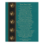 "Live Your Life"  by Chief Tecumseh posters