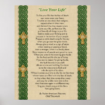 "Live Your Life"  by Chief Tecumseh Print