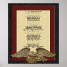 Live your life, Chief Tecumseh gold eagle Print