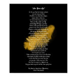 "Live Your Life"  Golden feather by Chief Tecumseh posters