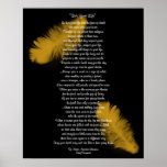 "Live Your Life"  Golden feather by Chief Tecumseh Print